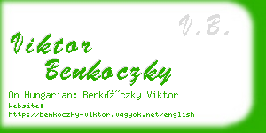 viktor benkoczky business card